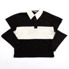 Women's B.Young White and Black Contrast Polo Pullover 