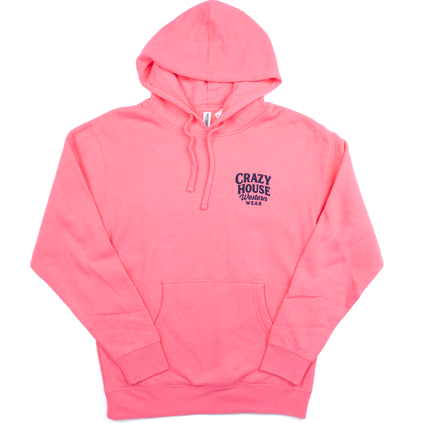 Crazy House Neon Pink Script Hoodie 