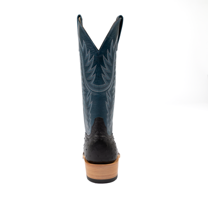 Men's Horse Power Black Full Quill Ostrich with 13" Azure New Orleans Tops HP9533