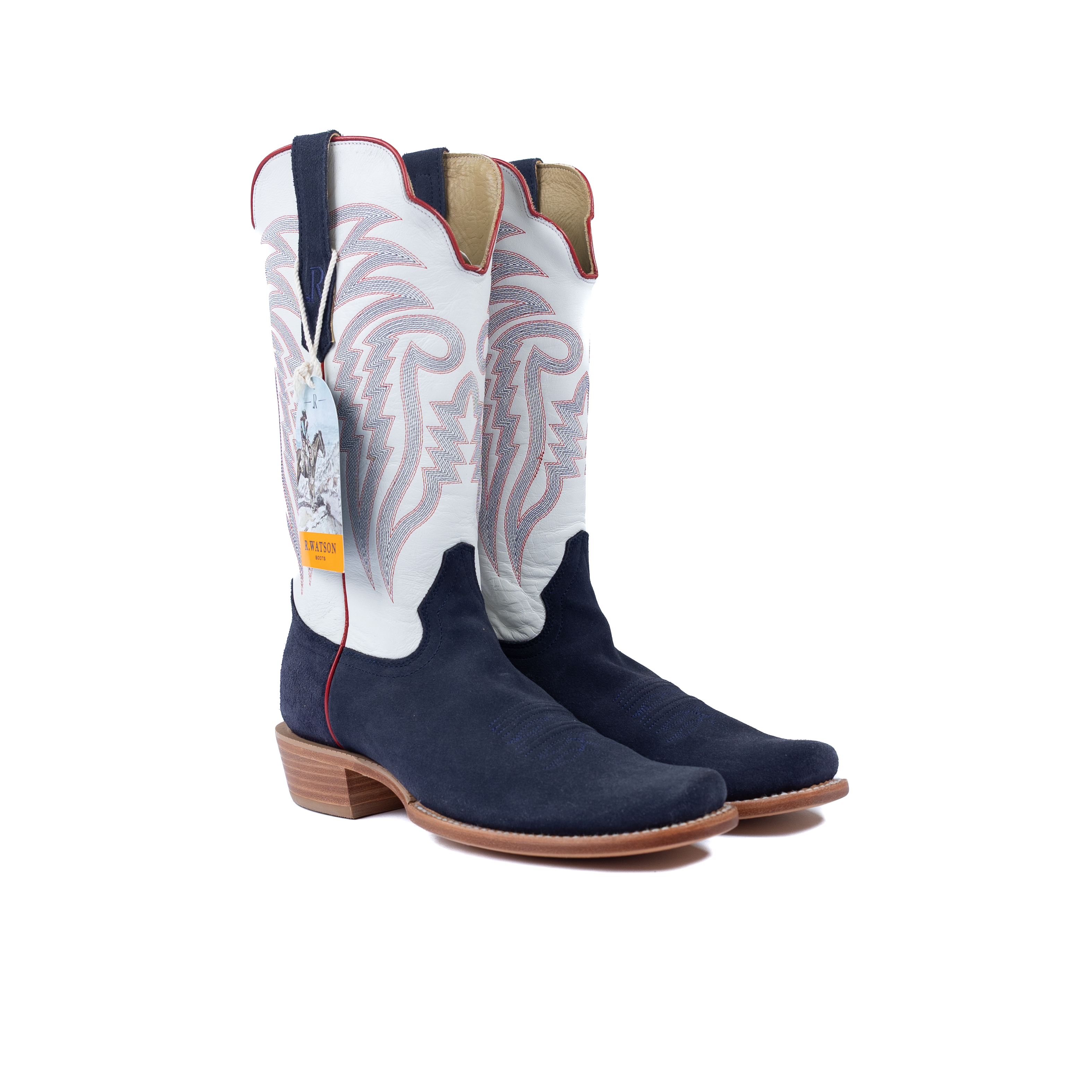 Men's R. Watson Roughout Narrow Square with 13″ Winter White Cowhide Top RW8202-1