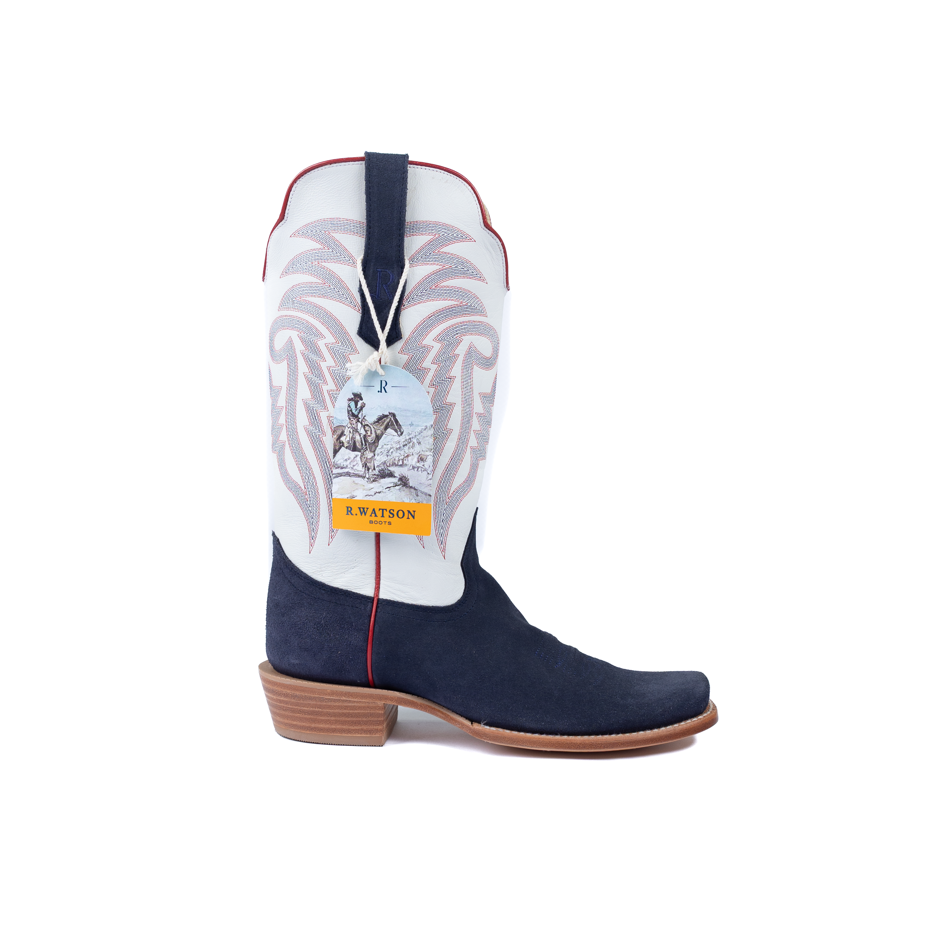 Men's R. Watson Roughout Narrow Square with 13″ Winter White Cowhide Top RW8202-1