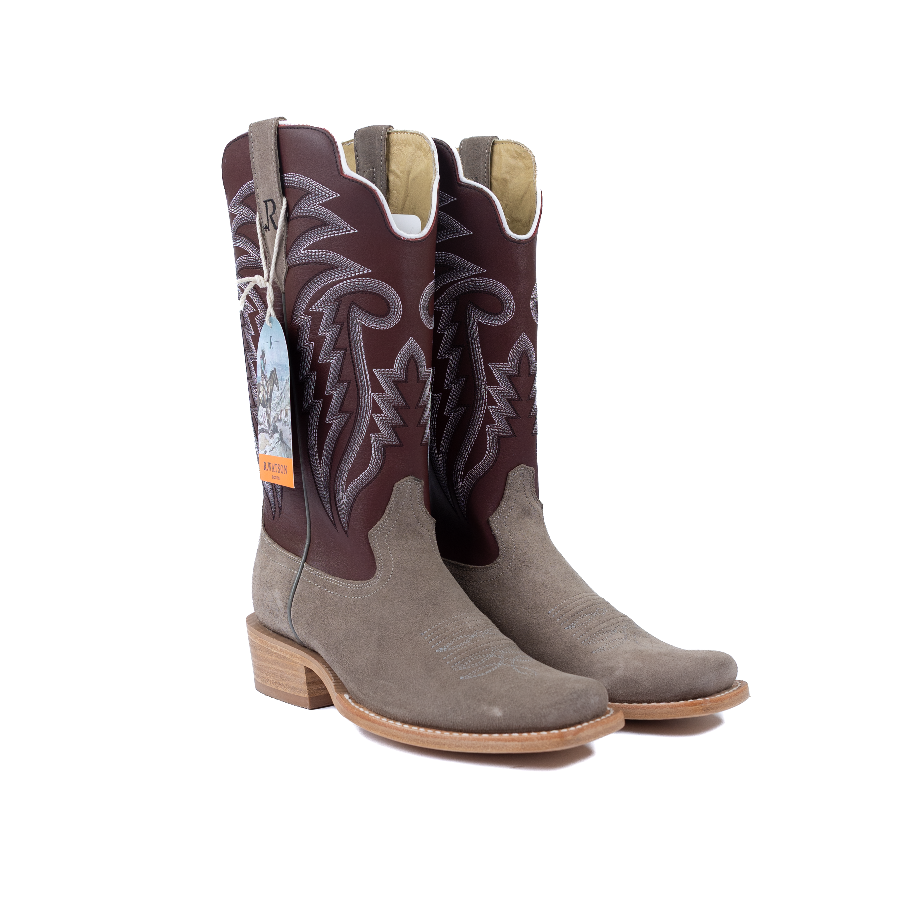 Men's R. Watson Roughout Narrow Square with 13″ Dark Cherry Top RW8212-1