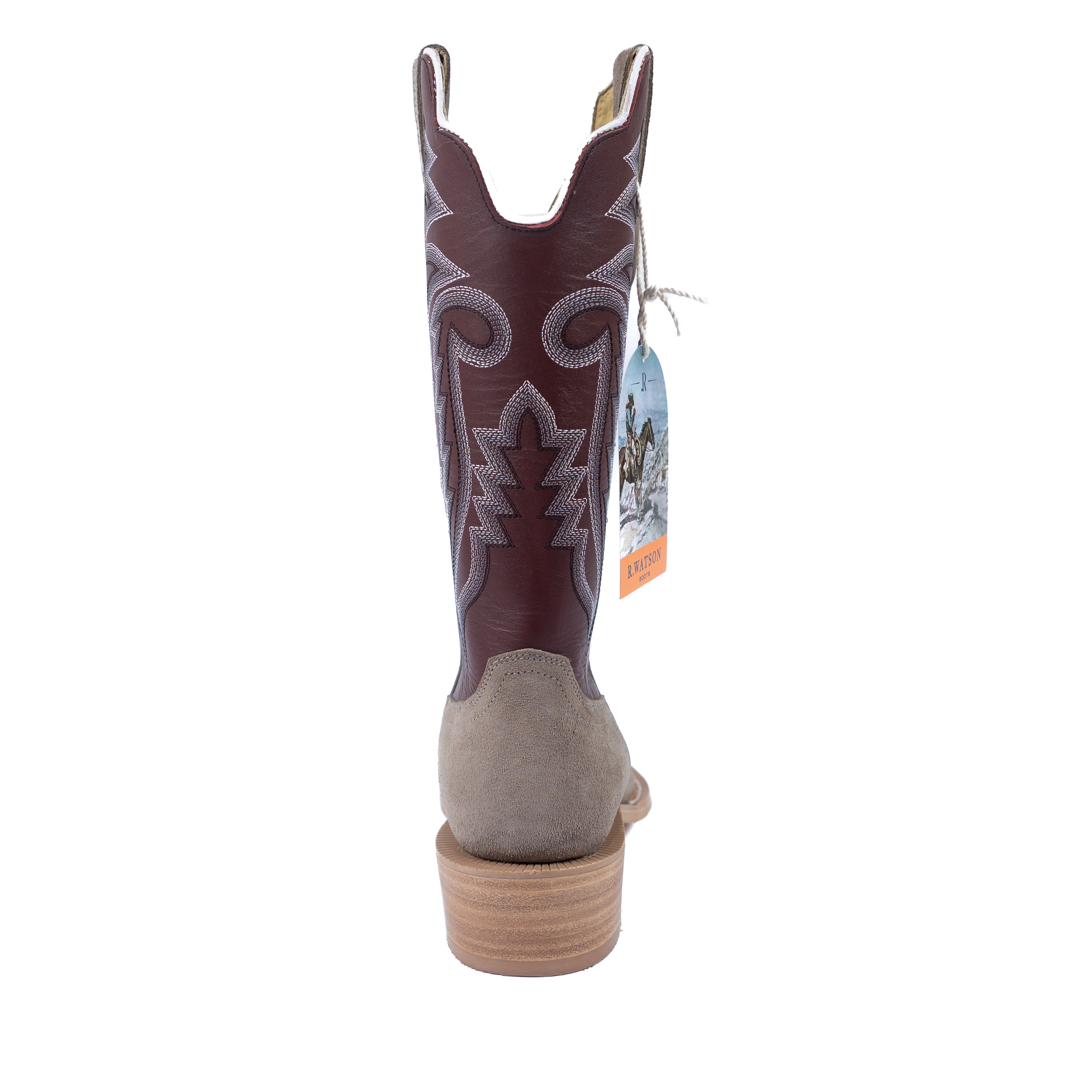 Men's R. Watson Roughout Narrow Square with 13″ Dark Cherry Top RW8212-1