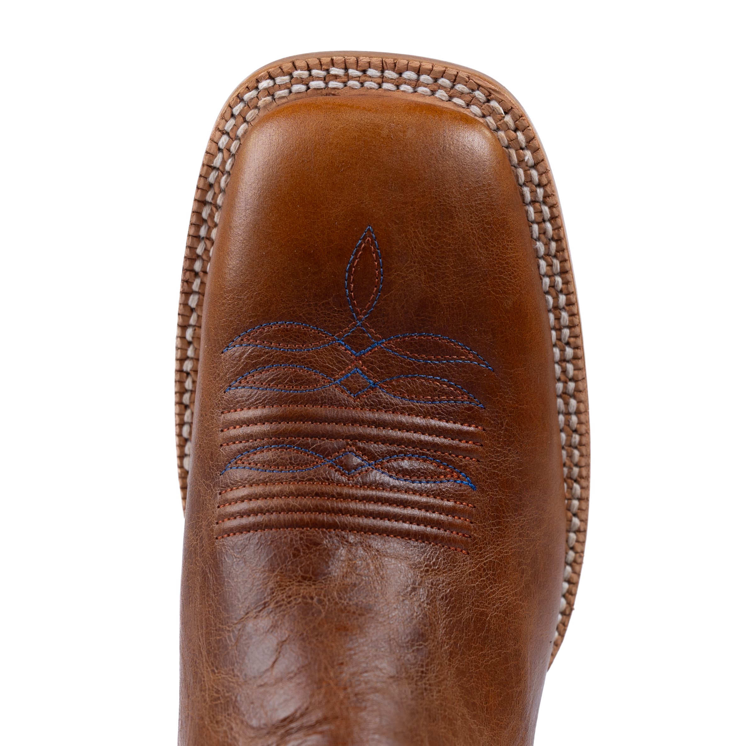 Men's R. Watson Palomino Tan Cowhide Boots with 13″ Baby Blue Goat Top RW8005-2