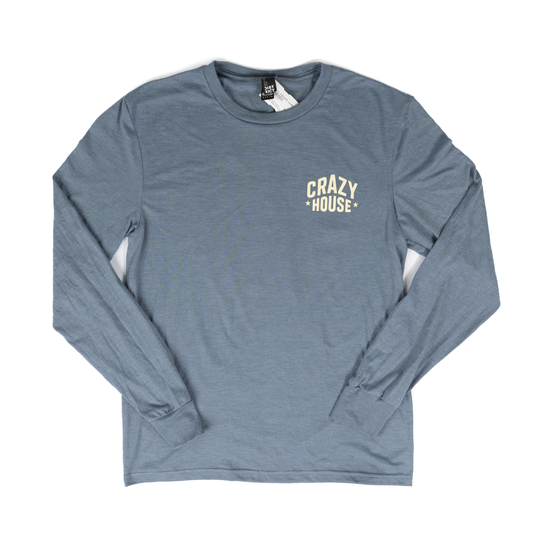 Crazy House Blue "Built by US" Long Sleeve T-shirt 