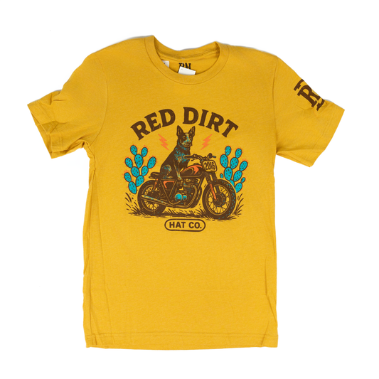 Men's Red Dirt Hat Co Highway Heeler Yellow T-shirt 