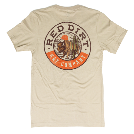 Men's Red Dirt Hat Co Keep Roamin Graphic Tan Heather T-shirt