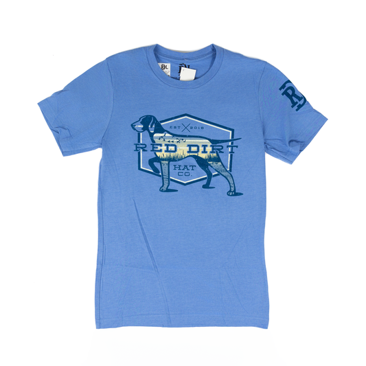 Men's Red Dirt Hat Co Pointer Blue T-shirt