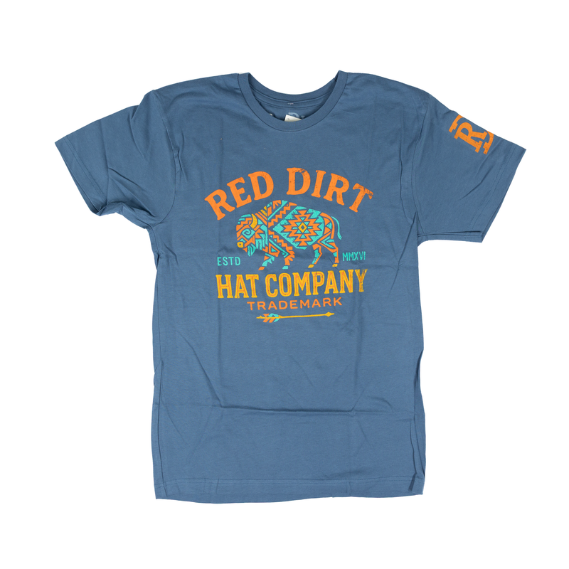 Men's Red Dirt Hat Co Sunset Roamer Blue T-shirt 