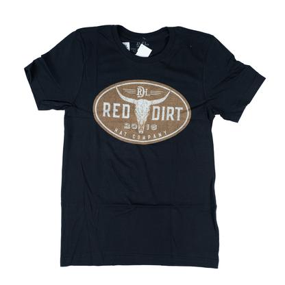 Men's Red Dirt Hat Co Black Steer Clear T-shirt