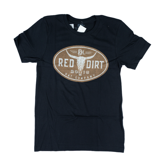 Men's Red Dirt Hat Co Black Steer Clear T-shirt