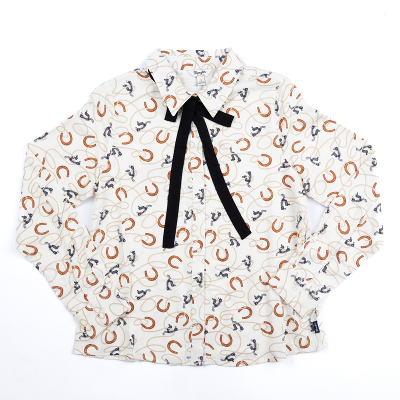 Women's Wrangler Tie Neck Blouse 112371697