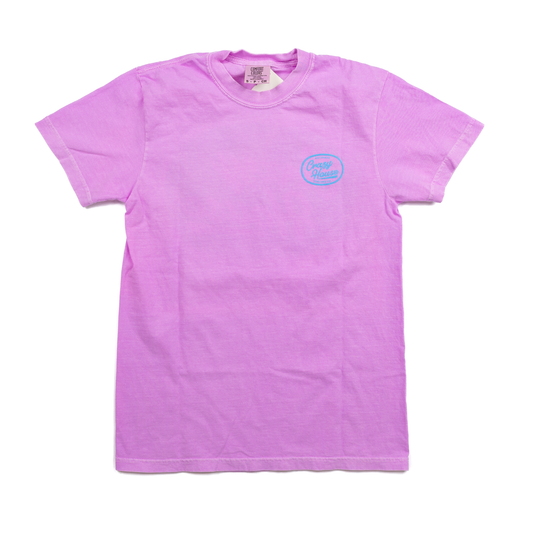 Crazy House Neon Violet Short Sleeve T-shirt
