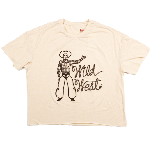 Women's Howdy Hanny Stitched Natural T-shirt H1412-WILDWEST