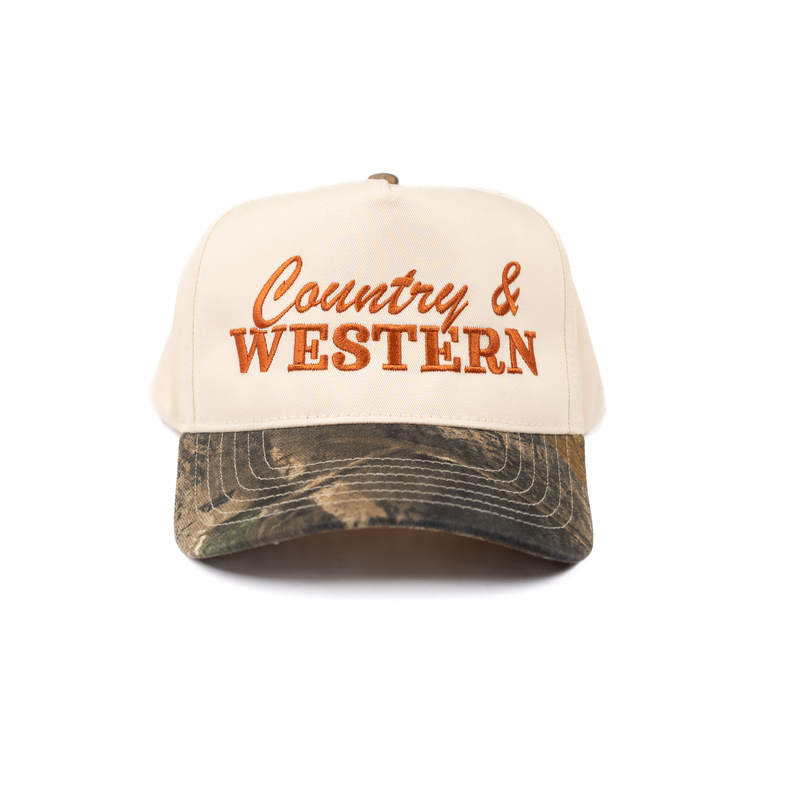 Women's Country and Western Natural and Camo Cap