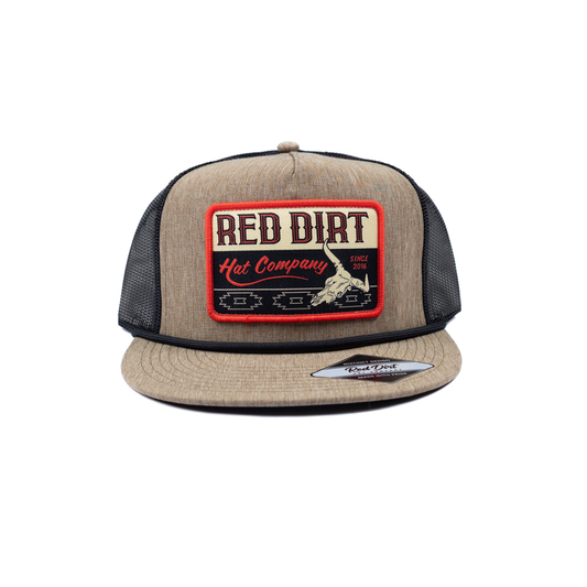 Men's Red Dirt Hat Co Tan/Black Bones Snapback Cap RDHC-452