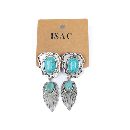 Women's Isac Turquoise Post Earrings 722498