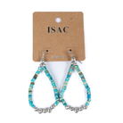 Women's Isac Turquoise and Silver Gemstone Earrings 725040