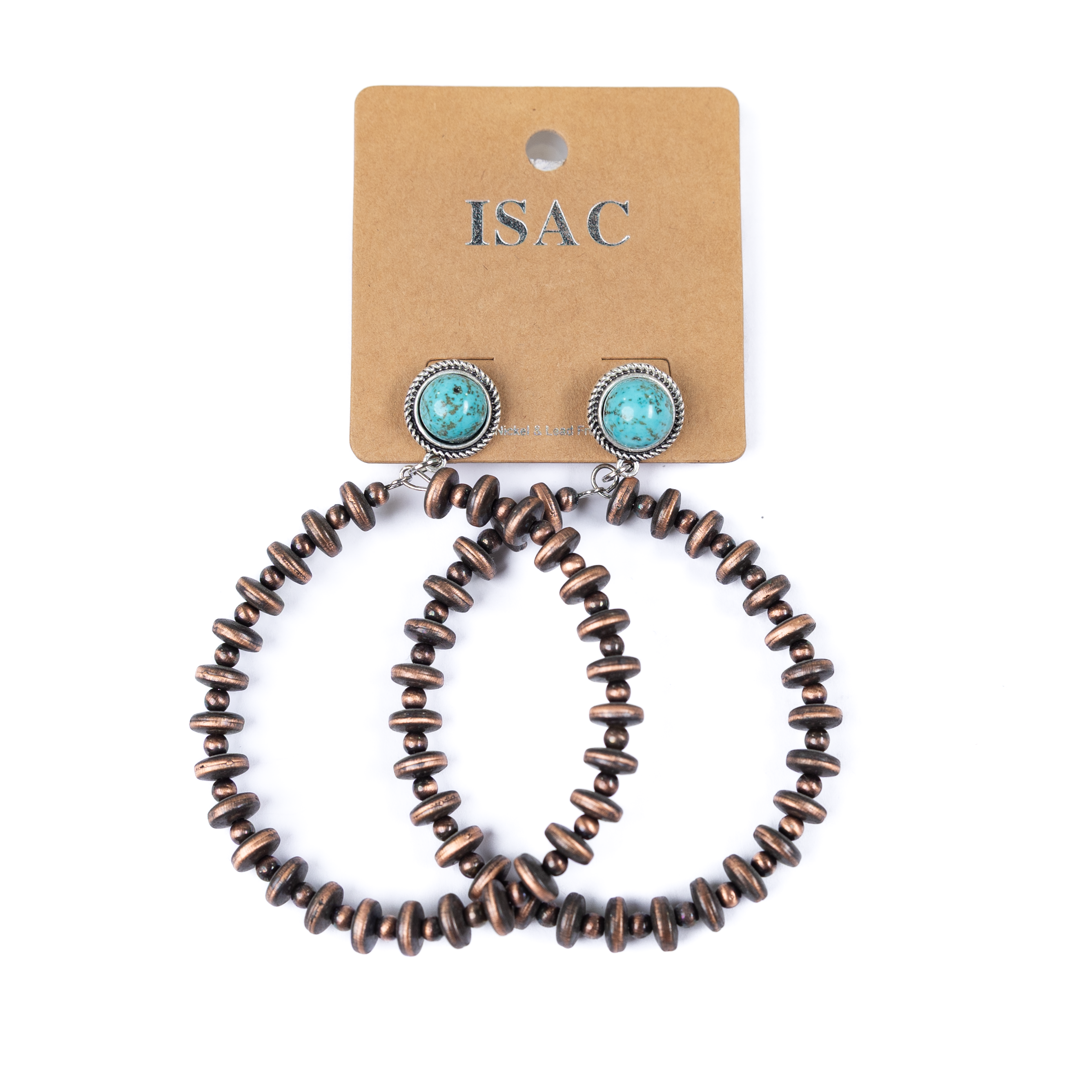 Women's Isac Navajo Pearl Hoop Earrings 721839
