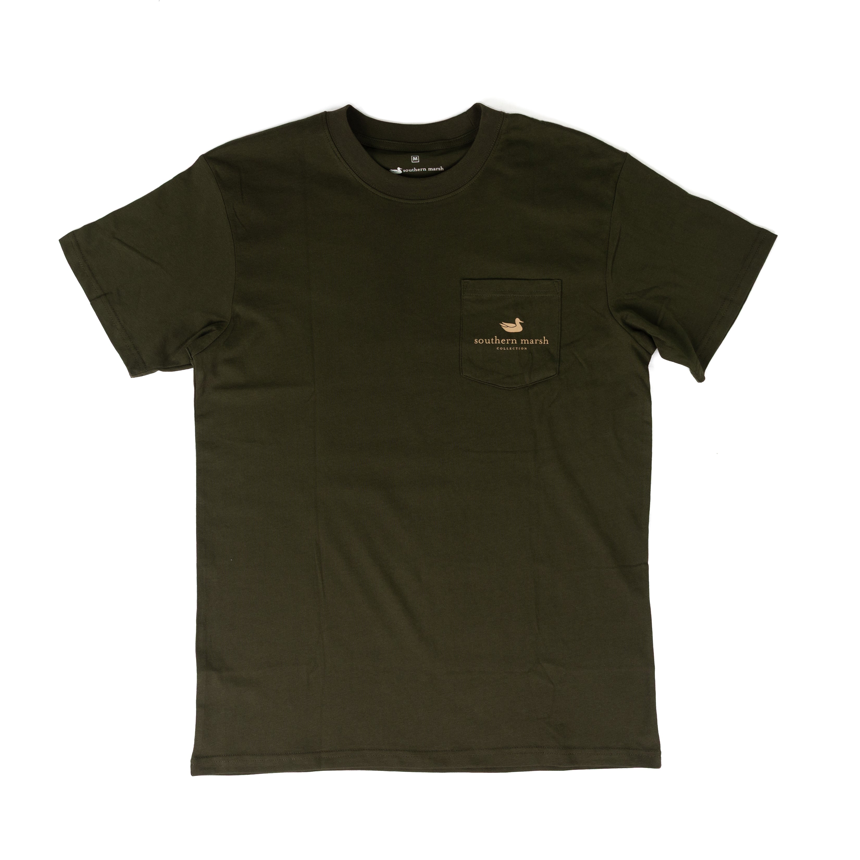 Southern Marsh Men's Dark Olive and Retro Camo T-shirt ACMB-DLV