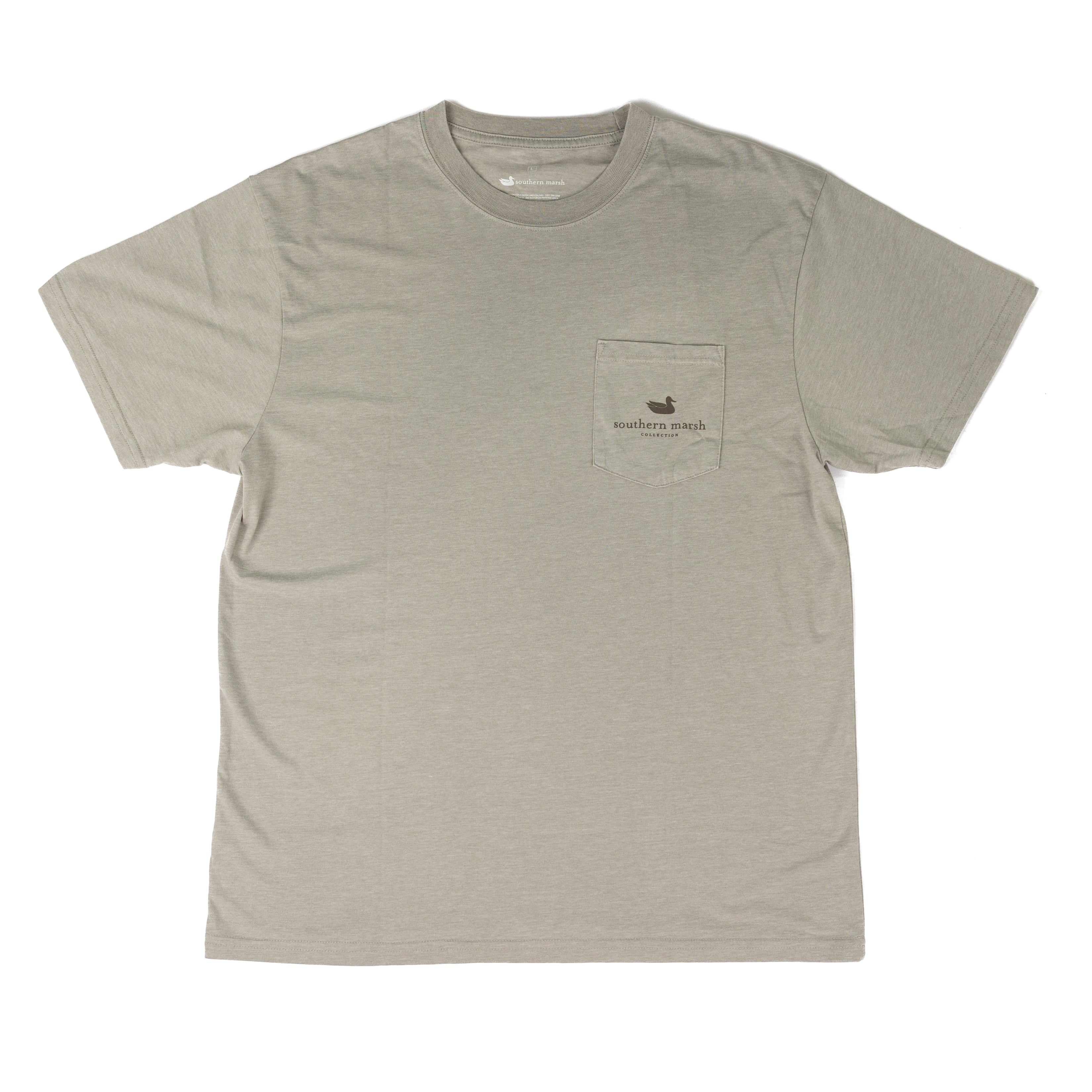 Southern Marsh Men's Gray Branding Camo Shield T-shirt TBCS-GRY