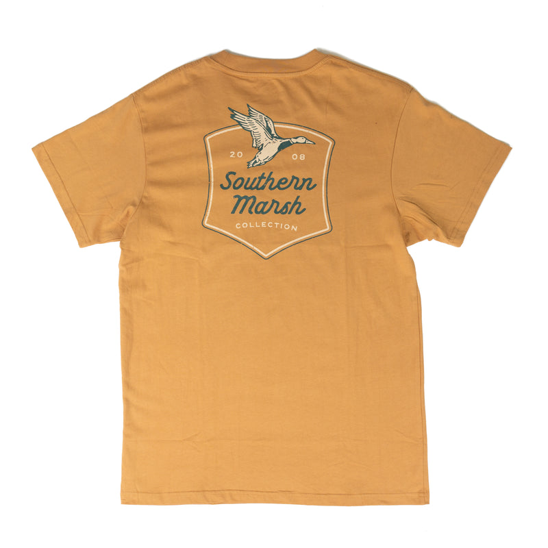 Southern Marsh Men's Light Brown Flyway Shield T-shirt ASHD-CM
