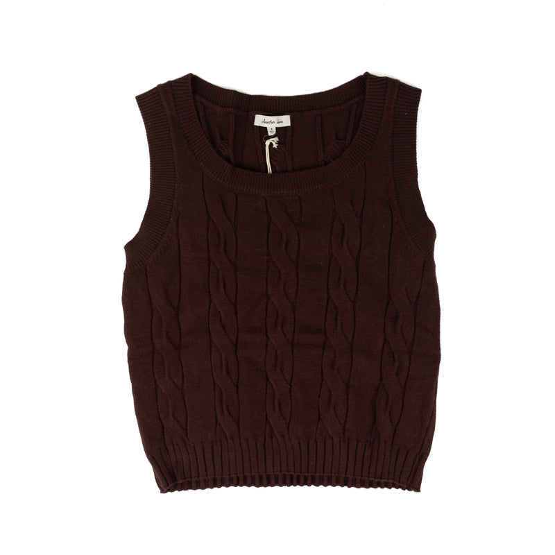 Another Love Women's Espresso Brown Leighton Sweater Top 