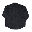  Men's Rock and Roll Denim Black Paisley Print Long Sleeve Button Up BMB2S07630