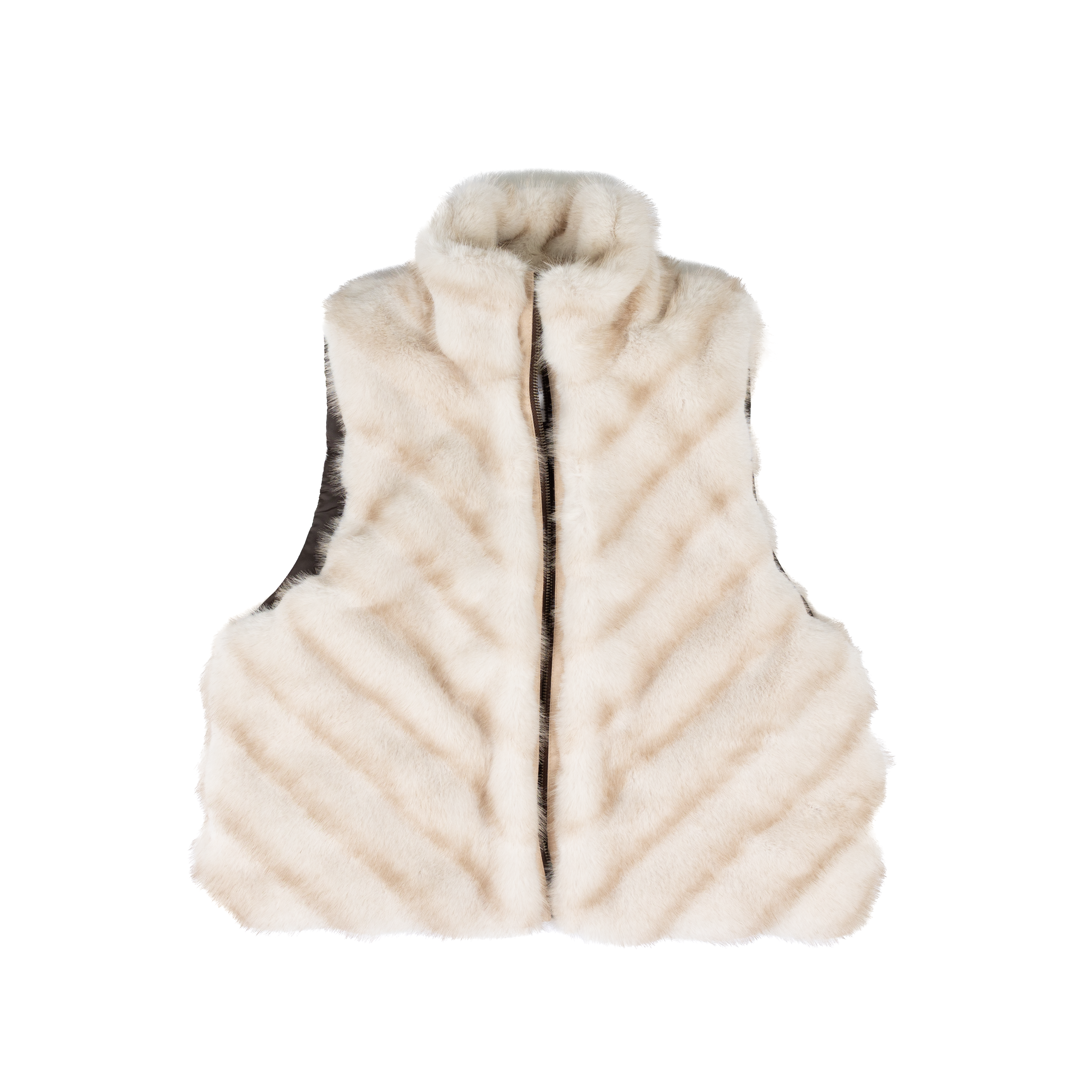 Women's Cripple Creek White Fur Vest CR19909-03