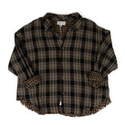 Dear John Women's Midnight Lecture Plaid Adrianna Button Up Top DSH1423MLP