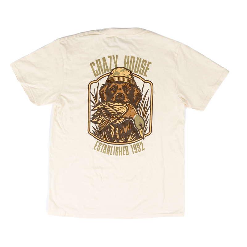 Youth Crazy House Natural Dog with Duck T-shirt 