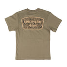 Southern Marsh Boy's Short Sleeve Olive Retro Camo Branding T-shirt YACMB-SWO