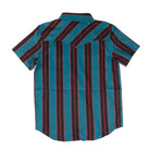 Rock and Roll Boy's Short Sleeve Teal Stripe TEK Snap Shirt BBN3S09453