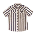 Rock and Roll Men's TEK Stripe Printed Short Sleeve Shirt BMN3S09455