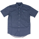 Panhandle Men's Short Sleeve Navy Striped Button Down Shirt SMB3S09558