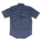 Panhandle Men's Short Sleeve Navy Striped Button Down Shirt SMB3S09558