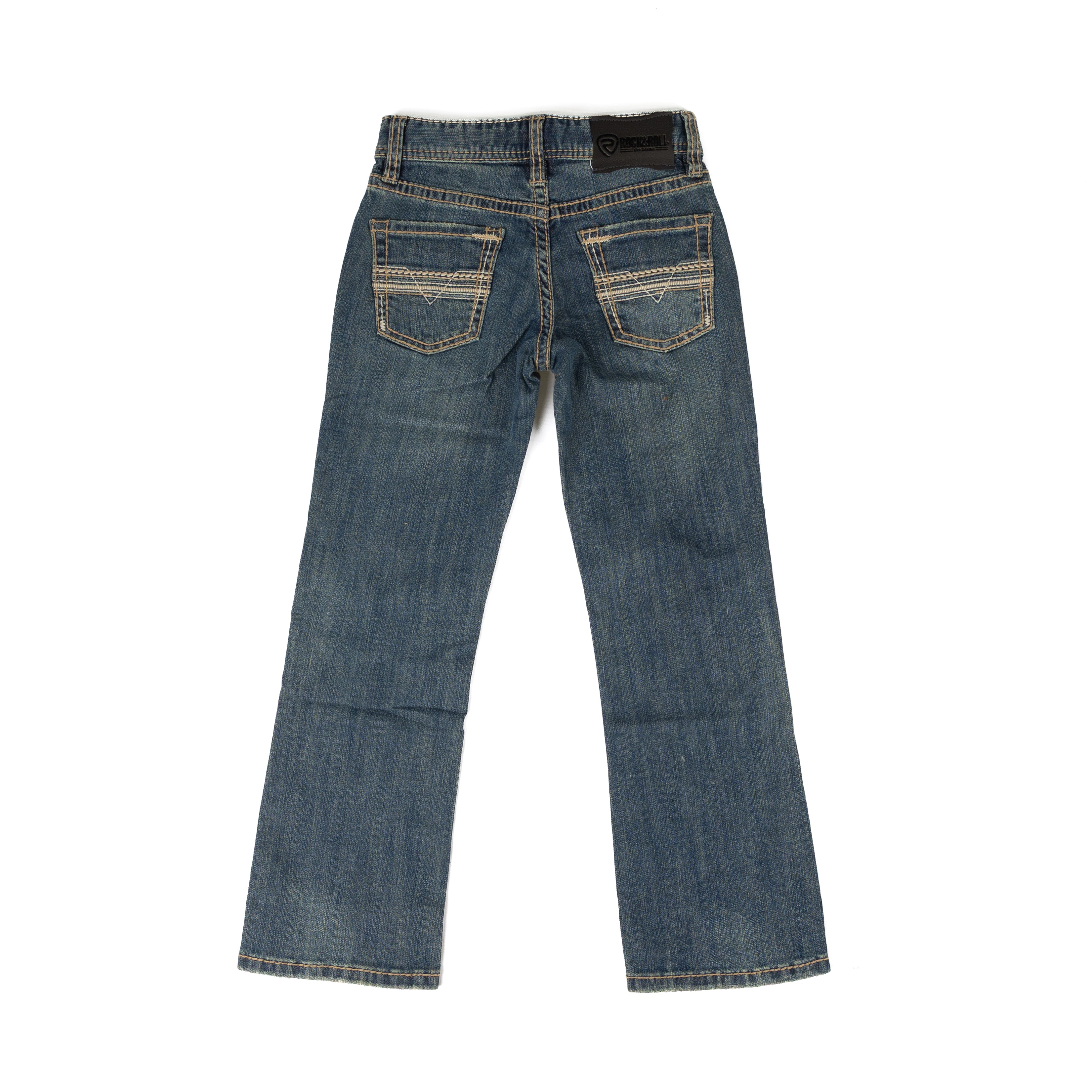 Rock and Roll Boys Mid Wash Regular Fit Bootcut Jeans BB0BD09837