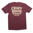 Crazy House Maroon Short Sleeve Script T-shirt 