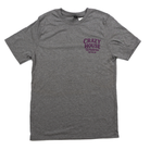 Youth Crazy House Gray Short Sleeve Script T-shirt 