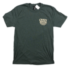 Crazy House Hunter Green and Cream Script Short Sleeve T-shirt 