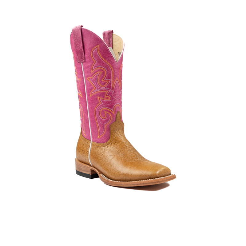 Women's Macie Bean Antique Saddle Smooth Ostrich with Pink Top M2011