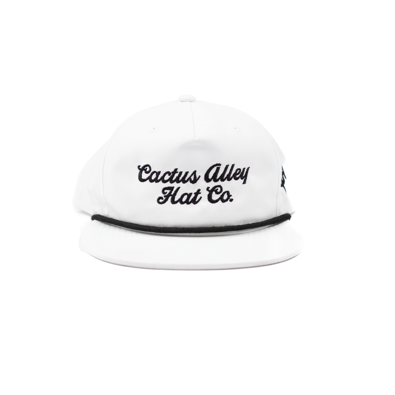Men's Cactus Alley White and Black Original Snapback 256WHT-S129-THEOG
