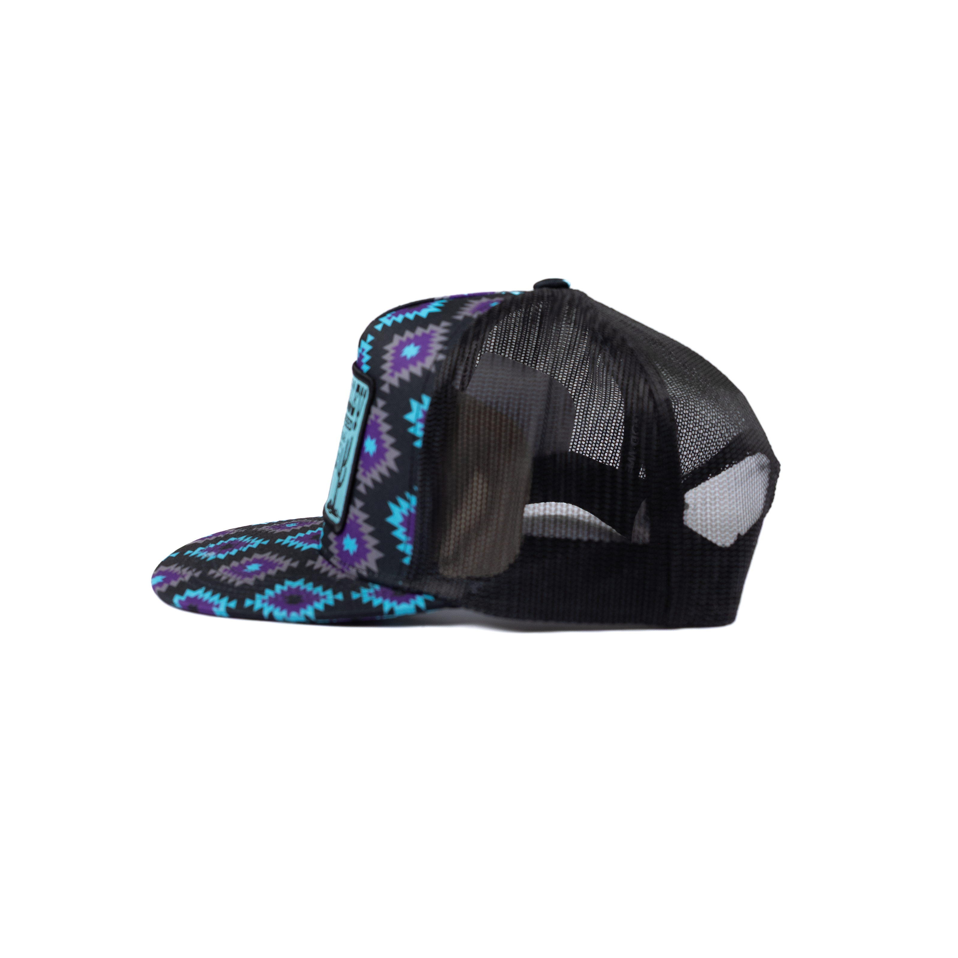 Men's Cactus Alley Black and Multicolor Aztec Snapback with Patch PH121-P241-FASTFRESH