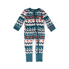 Boy's Burlebo Multicolor Christmas Onesie Pajamas BZU-XMASBO