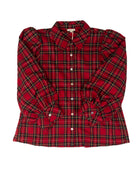 Jodifl Women's Red Plaid Button Up Blouse
