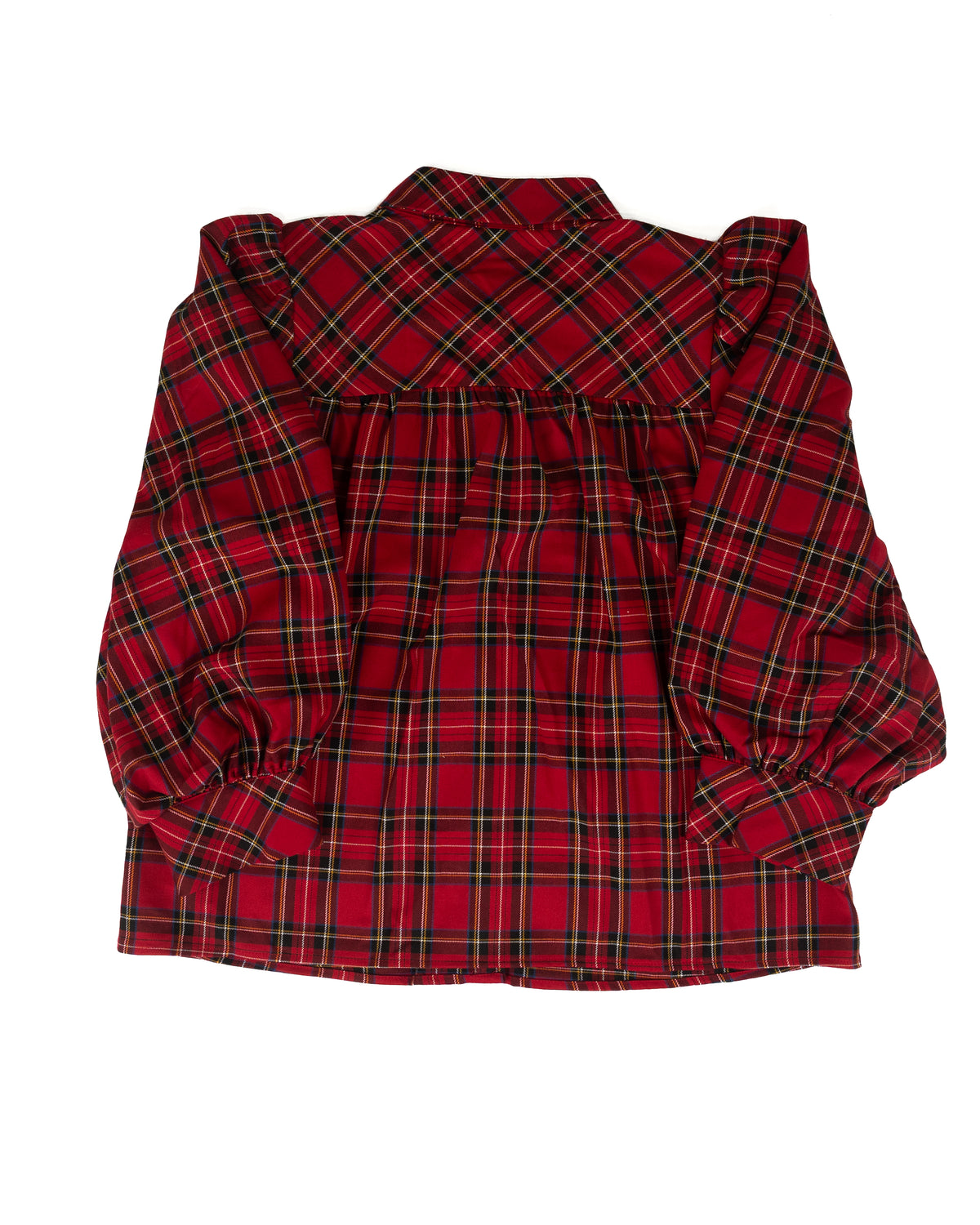 Jodifl Women's Red Plaid Button Up Blouse
