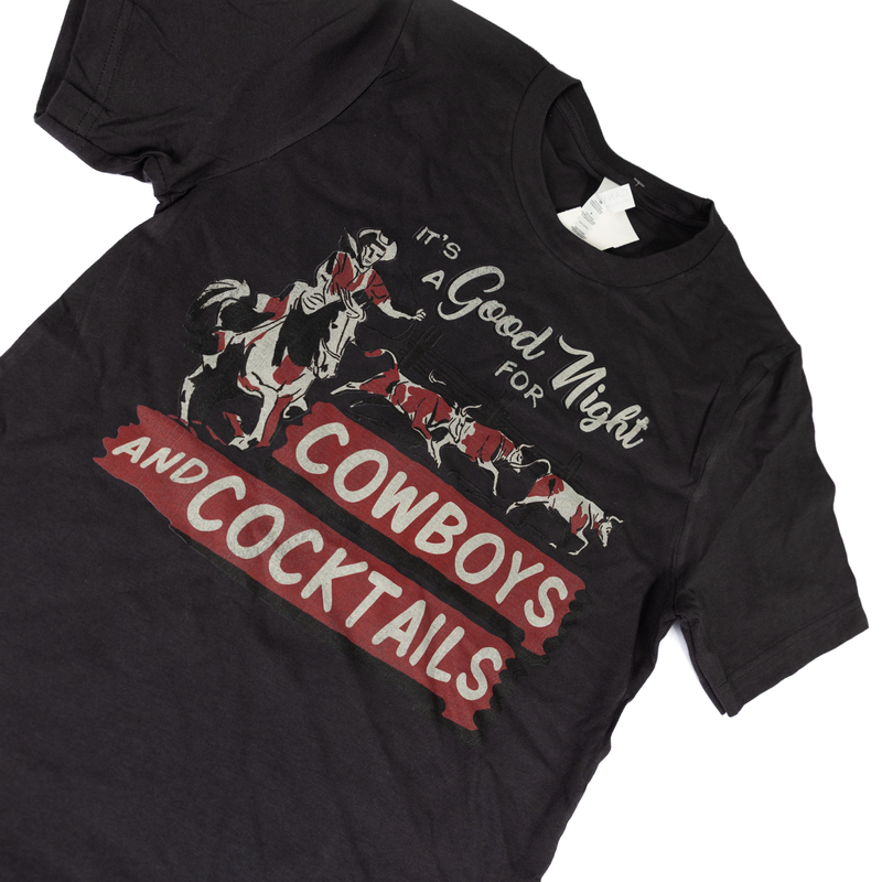 Women's Gray "It's a Good Night for Cowboys" Short Sleeve T-shirt