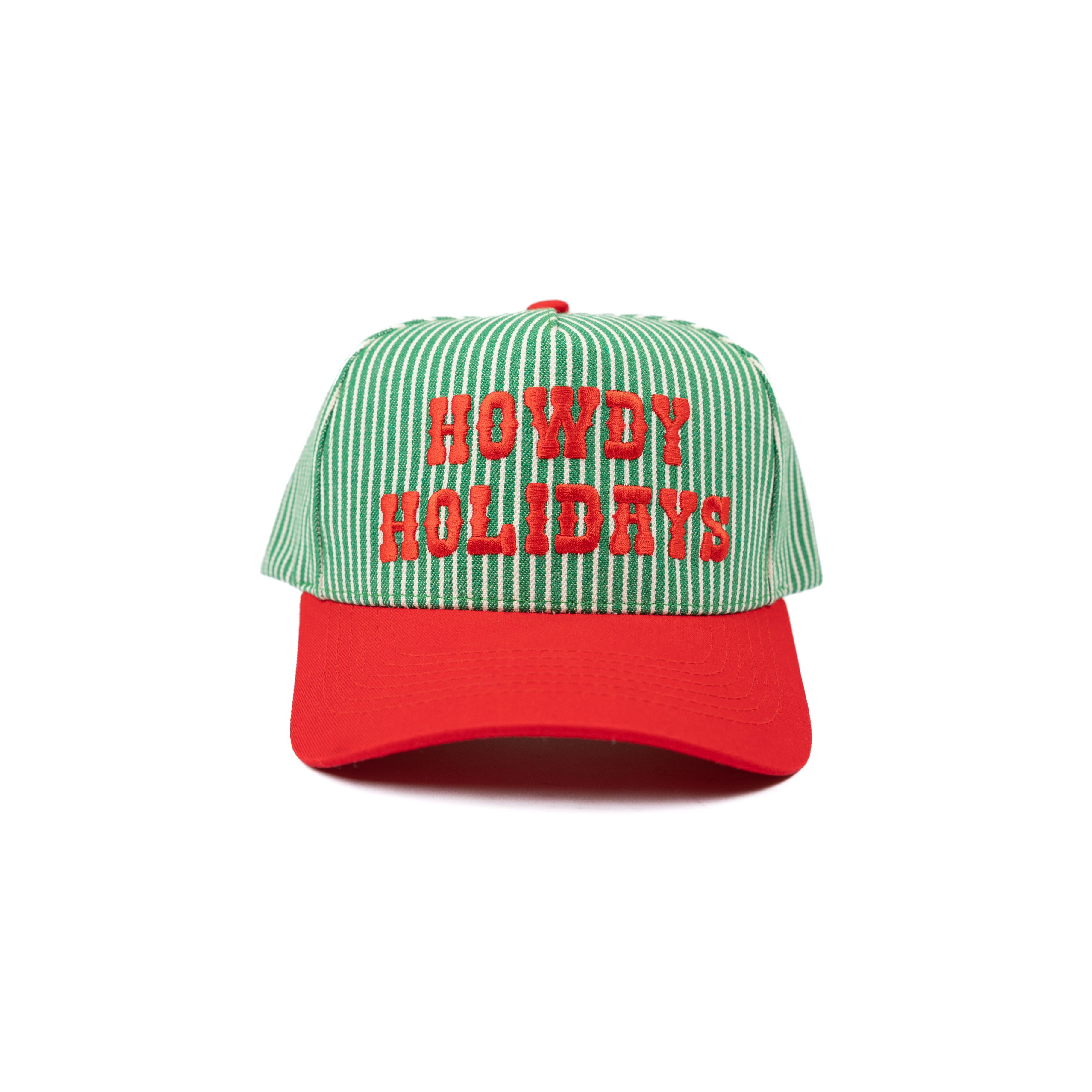 Women's Green and Red "Howdy Holidays" Cap