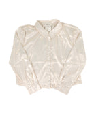 Another Love Women's Tory White Gold Long Sleeve Button Up Top