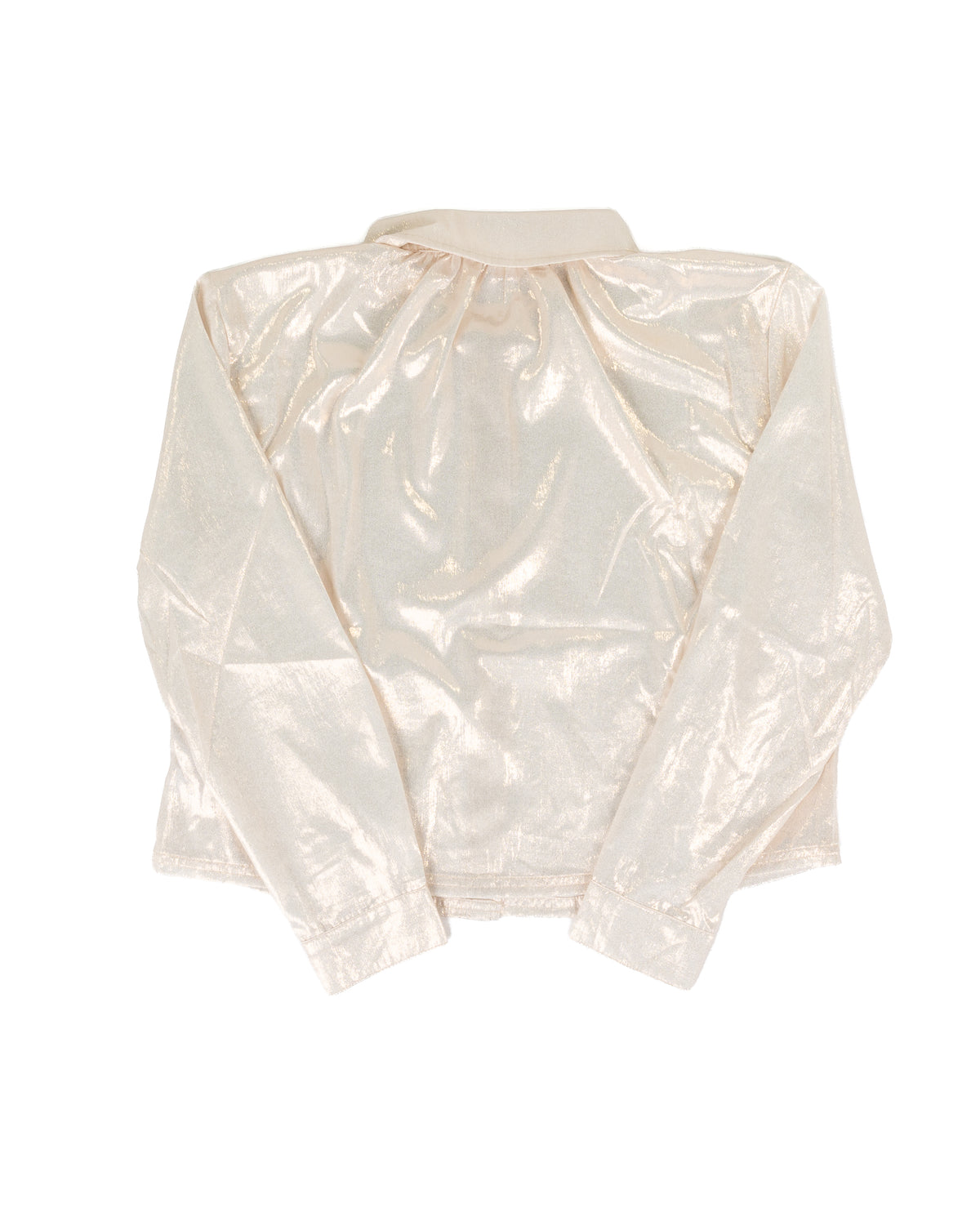 Another Love Women's Tory White Gold Long Sleeve Button Up Top